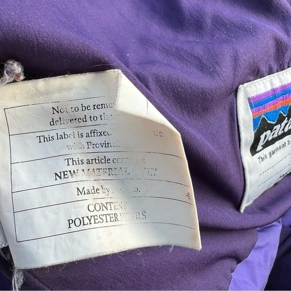 Patagonia Common Threads Girls Coat Purple Size 10 with plush Hood. - Picture 14 of 15